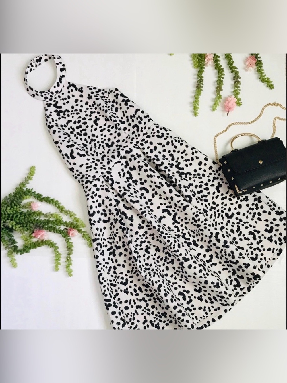 KEEPSAKE the Label Black & White Dalmatian A-Line Skirt